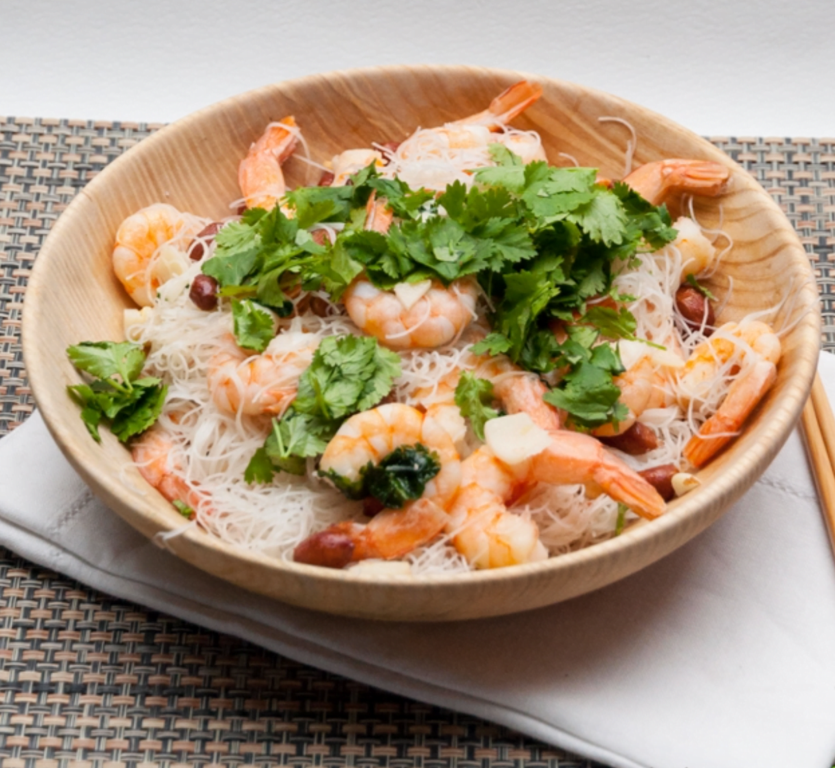 wok de crevette a la coriandre